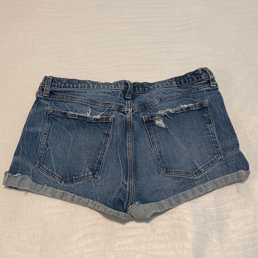 Abercrombie & Fitch Distressed Blue Women's Shorts - Picture 3 of 4